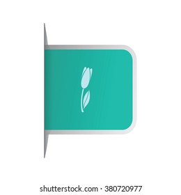 vector icon of modern flower