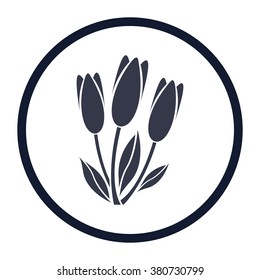 vector icon of modern flower