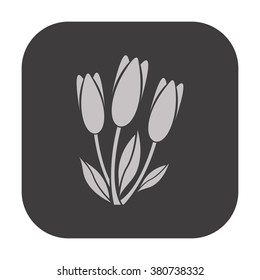 vector icon of modern flower