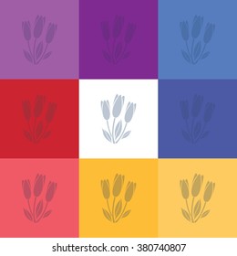vector icon of modern flower