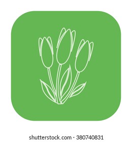 vector icon of modern flower