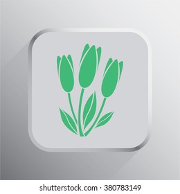 vector icon of modern flower