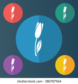 vector icon of modern flower