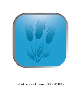 vector icon of modern flower