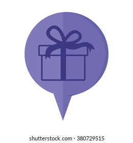 vector icon of modern gift box