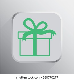 vector icon of modern gift box