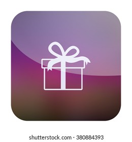 vector icon of modern gift box