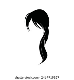 vector icon of modern hairstyles for women