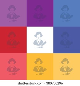 vector icon of modern International Women's Day