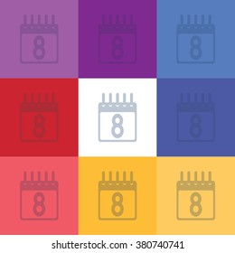 vector icon of modern International Women's Day
