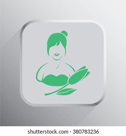 vector icon of modern International Women's Day