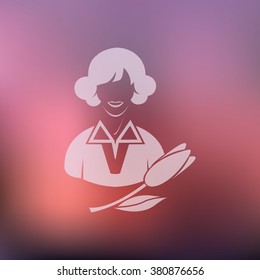 vector icon of modern International Women's Day