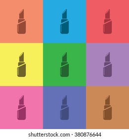 vector icon of modern lipstick