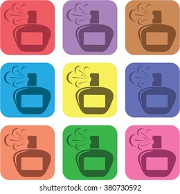 vector icon of modern perfume