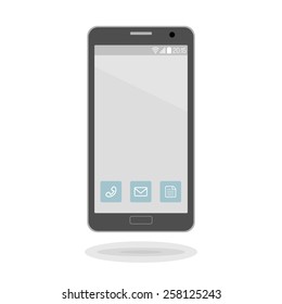 Vector icon of a modern smartphone in trendy flat style