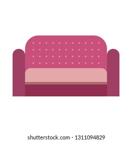 Vector Icon Of Modern Sofa Interior Furniture 