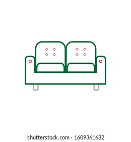 vector icon with modern sofa shape