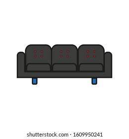 vector icon with modern sofa shape
