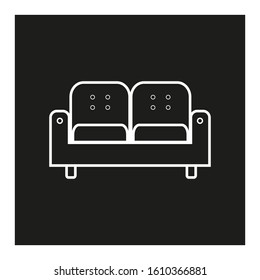 vector icon with modern sofa shape