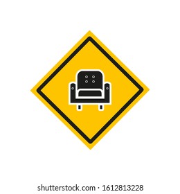 vector icon with modern sofa shape