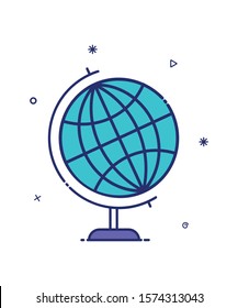 vector icon of a modern style globe