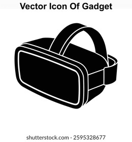 Vector Icon of a Modern Virtual Reality Headset Gadget for Gaming and Entertepsnment