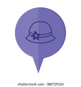 vector icon of modern women's hat