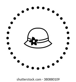 vector icon of modern women's hat
