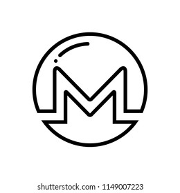 Vector icon for monero coin