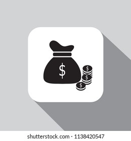 vector icon money bag