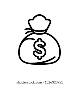 Vector icon for money bag