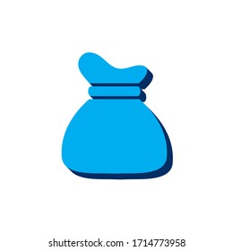 vector icon money bag 
isometric. 3d  sign isolated on white background.
