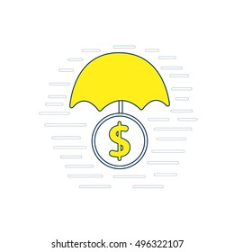 Vector icon of money, deposit. Isolated illustration