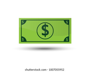 Vector Icon of Money. dollars