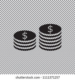 Vector icon money on a transparent background