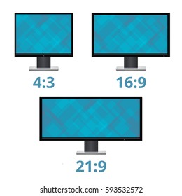 Vector Icon Monitor Sizes 43 169 Stock Vector (Royalty Free) 593532572