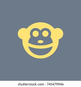 Vector icon of monkey. Eps-10.