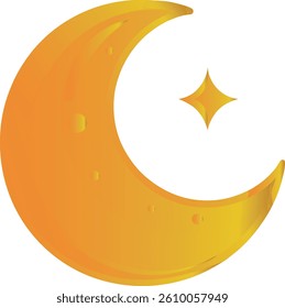 Vector icon moon illustration background vibrant vector