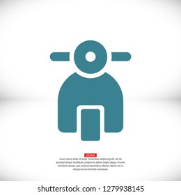 Vector icon moped 10 EPS