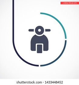 Vector icon moped 10 EPS . Lorem Ipsum Illustration design