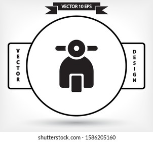 Vector icon moped 10 EPS . Lorem Ipsum Illustration design