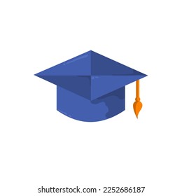 Vektorsymbol von Mortarboard. Kopfbedeckung