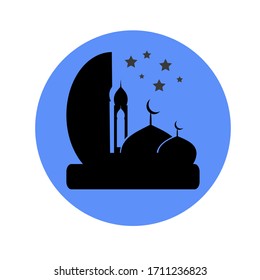 Vector icon of a mosque illustration design template
