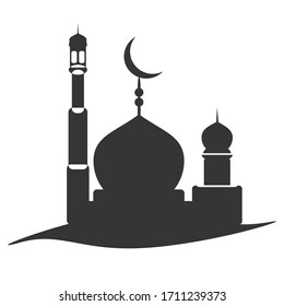 Vector icon of a mosque illustration design template