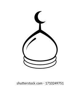 Vector icon of the mosque on a white background using the eps 10 format