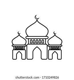 Vektorillustration-Symbol der Moschee auf weißem Hintergrund im EPS10-Format