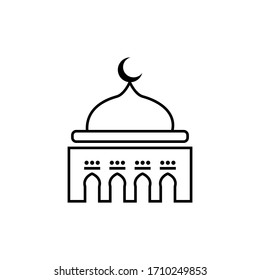 Vector icon of the mosque on a white background using the eps 10 format