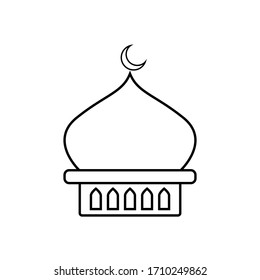 Vector icon of the mosque on a white background using the eps 10 format