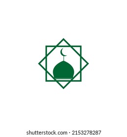 Icono vector de una mezquita. Símbolo del lugar de culto