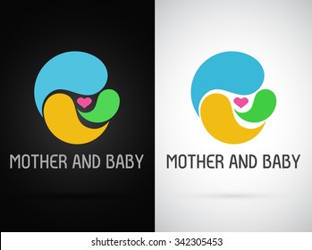 Vector icon of an mother and baby design. Expression of love. Easy editable layered vector illustration.